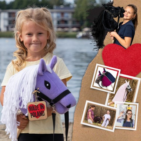 Skippi - lekki mały hobby horse A5 - lawendowy liliowy fioletowy - kantar Skippi