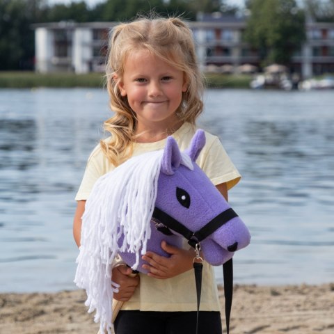 Skippi - lekki mały hobby horse A5 - lawendowy liliowy fioletowy - kantar Skippi