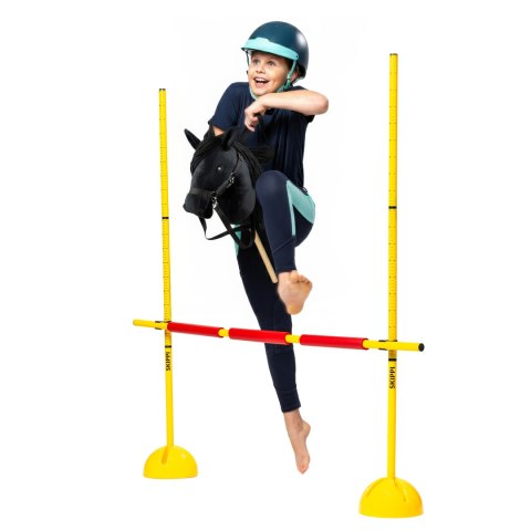 Zestaw Skippi - Hobby Horse Czarny i przeszkoda do skakania 135 cm Skippi