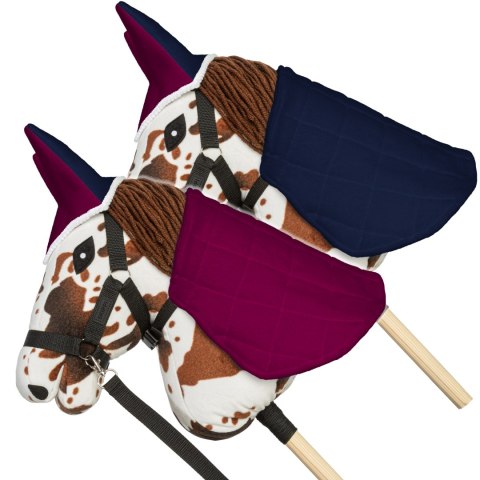 Zestaw Skippi - Hobby Horse Gniado - srokaty - Derka fuksja i granat Skippi