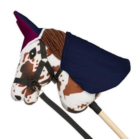 Zestaw Skippi - Hobby Horse Gniado - srokaty - Derka fuksja i granat Skippi