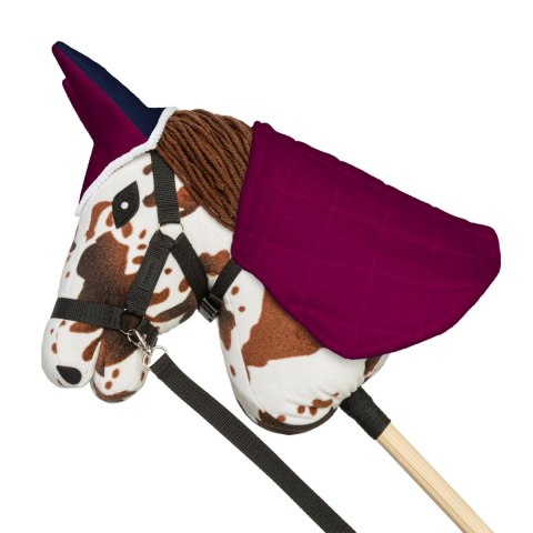 Zestaw Skippi - Hobby Horse Gniado - srokaty - Derka fuksja i granat Skippi