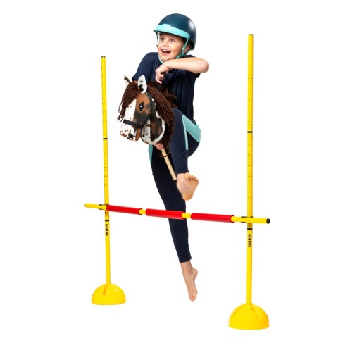Zestaw Skippi - Hobby Horse Gniado - srokaty i przeszkoda do skakania 135 cm Skippi