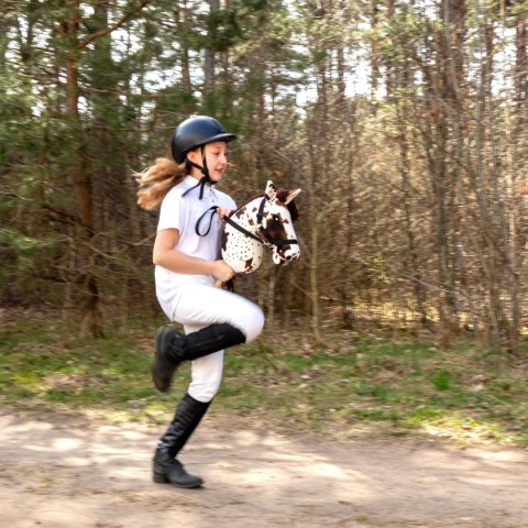 Zestaw Skippi - Hobby Horse Gniado - srokaty i przeszkoda do skakania 135 cm Skippi