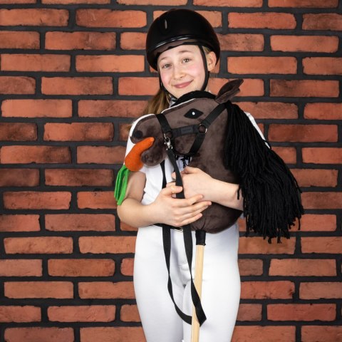 Zestaw Skippi - Hobby Horse Gniady - Derka i nauszniki - fuksja i granat Skippi