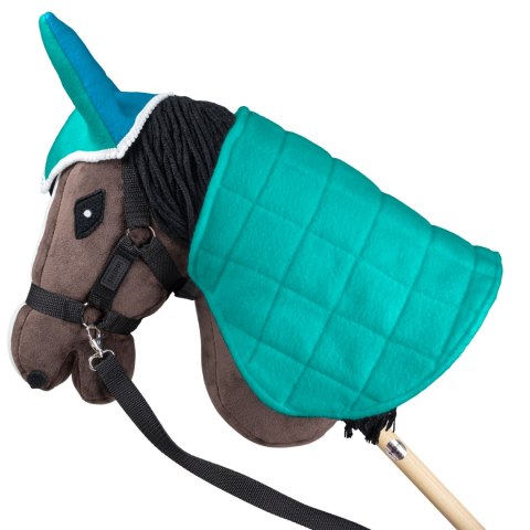 Zestaw Skippi - Hobby Horse Gniady - Derka i nauszniki - mięta i niebieski Skippi