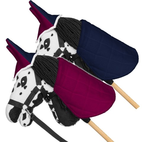 Zestaw Skippi - Hobby Horse Karo - srokaty - Derka fuksja i granat Skippi