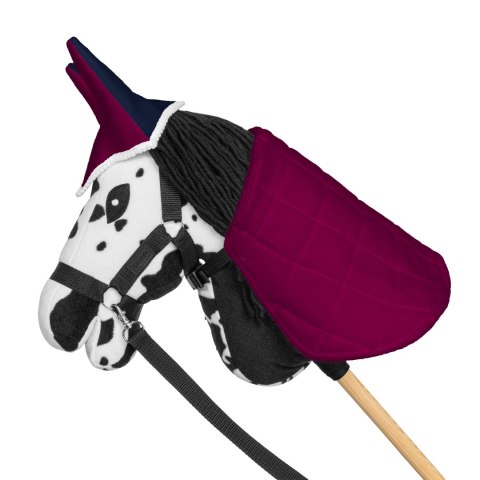 Zestaw Skippi - Hobby Horse Karo - srokaty - Derka fuksja i granat Skippi