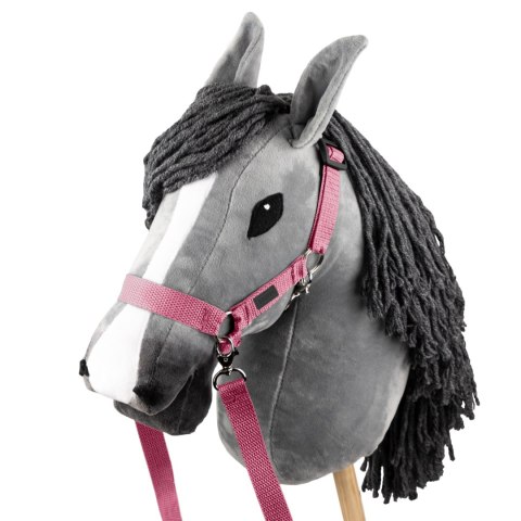 Zestaw Skippi - Hobby Horse Szary i dodatkowy Kantar - różowy Skippi