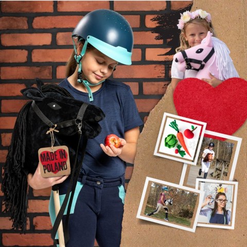 Zestaw Skippi - Hobby Horse czarny i dodatkowy kantar - jasny zielony Skippi
