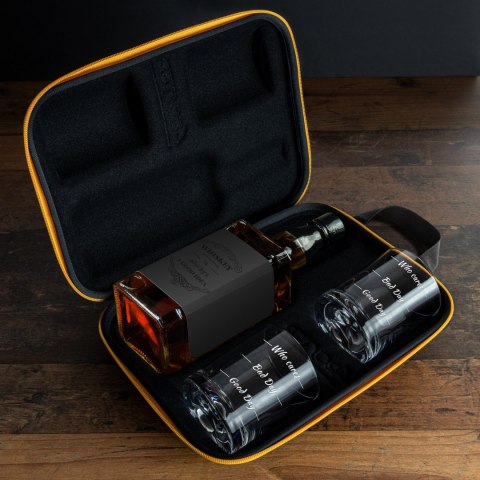 Etui na butelkę ze szklankami do whisky Who cares Froster