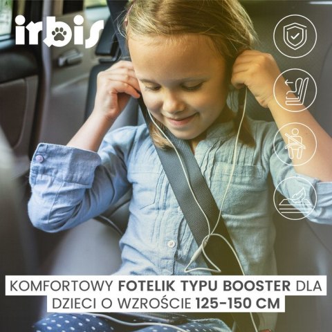 FOTELIK IRBIS I-SIZE BLACK (125-150)
