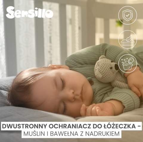 OCHRANIACZ DO ŁÓŻECZKA MUŚLIN BALETNICE RÓŻOWE