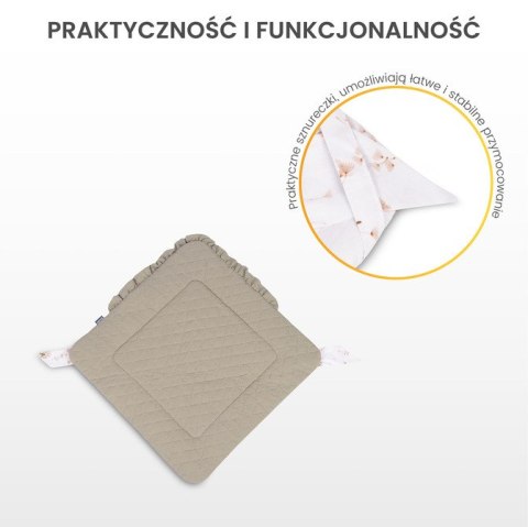 ROŻEK MUŚLIN TEDDY SZARY 75x75