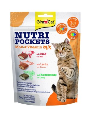 Gimcat Nutri Pockets Malt & Vitamin Mix Przysmak Dla Kota 150g Gimborn