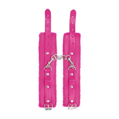 Plush Leather Handcuffs Ouch!