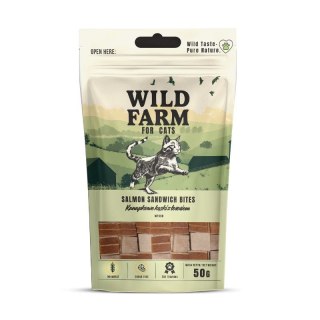 WILD FARM Kanapkowe Kąski Przysmak Dla Kota Z Łososiem 50g Wild Farm