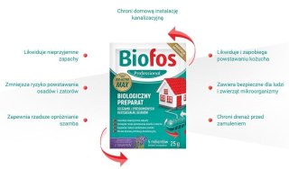 Biofos Proszek do Szamb i Oczyszczalni 25g Biofos