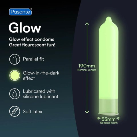 Pasante Glow Condoms 3 pcs Pasante