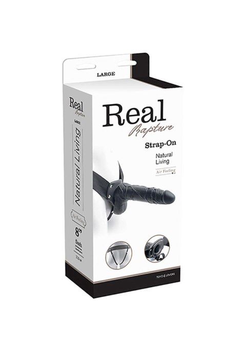 Proteza penisa Real Rapture czarna 20.5 cm z jądrami Real Rapture