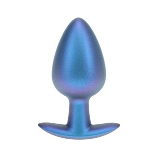 Smooth Silicone Anal Plug - Large - 3.5" / 8,9 cm - Metallic Blue Ouch!