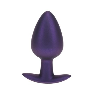 Smooth Silicone Anal Plug - Large - 3.5" / 8,9 cm - Metallic Purple Ouch!