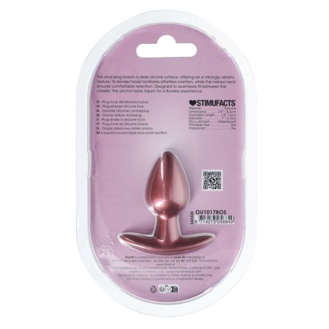 Smooth Silicone Anal Plug - Small - 2.6 / 6,5 cm - Rose Gold Ouch!