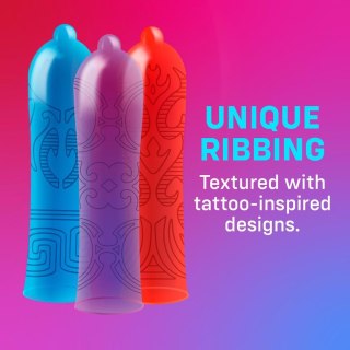 Prezerwatywy ONE Tattoo Touch teksturowane 12 sztuk ONE