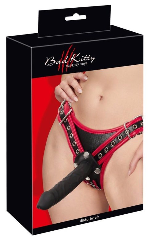Strap on Bad Kitty z trzema dildo silikonowymi S/M Bad Kitty