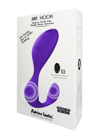 Wibrator z pilotem Adrien Lastic Mr.HOOK+LRS silikonowy USB 12 cm Adrien Lastic