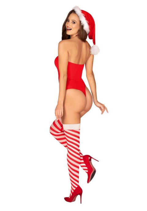 Bielizna-Kissmas pończochy czerwone L/XL Obsessive