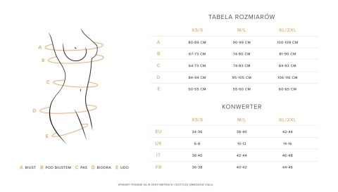 Komplet 3 częściowy Obsessive Donarella otwarty czarny M/L Obsessive