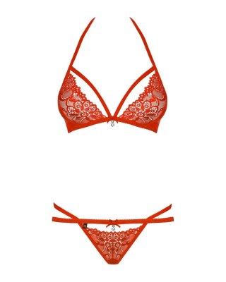 Komplet bielizny erotycznej Obsessive czerwony S/M Obsessive