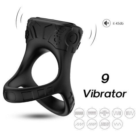 Pierścień wibrujący Mechay Black B Series Joy silikonowy USB 9 funkcji B - Series Joy