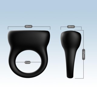 Pierścień wibrujący silikonowy B Series Joy czarny USB 9 funkcji B - Series Joy