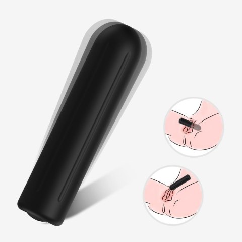 Wibrator mini silikonowy Rock czarny USB 9 trybów B - Series Joy