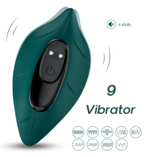 Wibrator silikonowy Leavess zielony 9 funkcji B - Series Joy