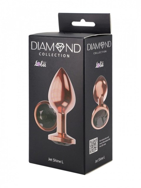 Korek analny metalowy Diamond Shine L różowe złoto 8,3 cm Lola Games