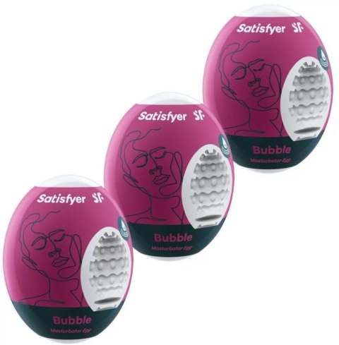 Masturbator jajka Satisfyer Bubble 3 szt fioletowy Satisfyer