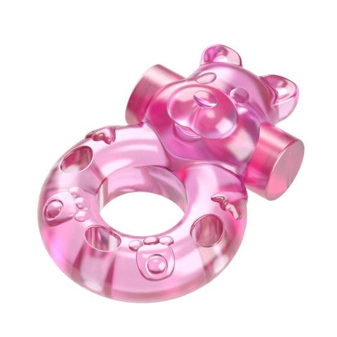 Vibrating Bear Cock Ring - Pink BAILE