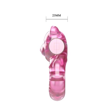 Vibrating Bear Cock Ring - Pink BAILE