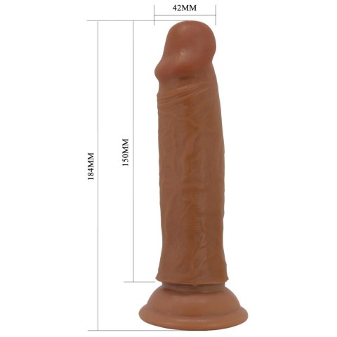 Dildo realistyczne z przesuwającą się skórą Pretty Love Quentin 18 cm Pretty Love