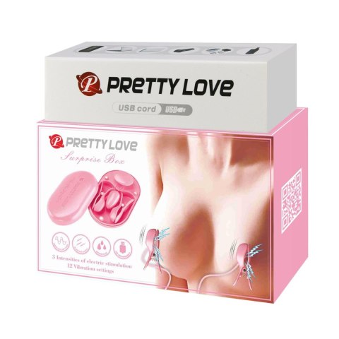 PRETTY LOVE - Surprise Box Pink, 12 vibration functions 3 electric shock functions Pretty Love