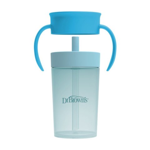 TC01045 KUBEK 360° PICIE JAK ZE SZKLANKI-SŁOMKA 300ML NIEBIESKI
