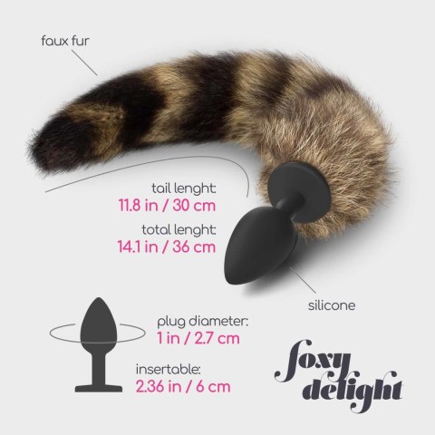 Korek analny silikonowy z ogonem Crushious 36 cm Crushious