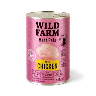 WILD FARM Pate with Chicken 400g - bezglutenowa karma dla kota Wild Farm