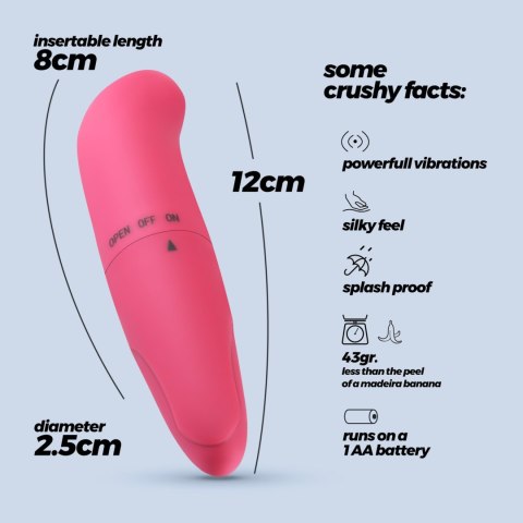 Wibrator punktu G Crushious G Finder mini różowy 8 cm Crushious