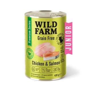 Wild Farm Premium Grain Free Karma Dla Kociąt Kurczak I Łosoś 400g Wild Farm