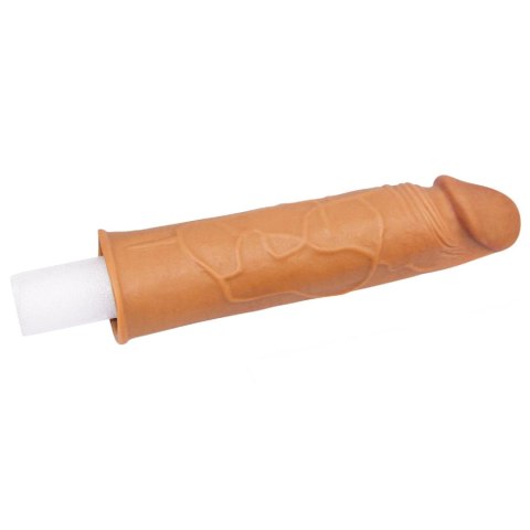 Add 1"" Pleasure X Tender Penis Sleeve Brown Lovetoy