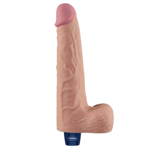 10" REAL SOFTEE Rechargeable TPE Vibrating Dildo(Flesh) Lovetoy